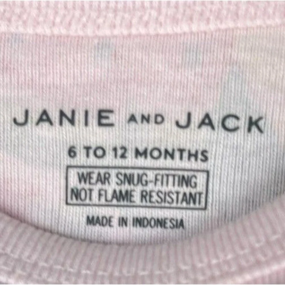 Janie & Jack 6 - 12 Months Pajamas Baby Good Night Fruit Print Set 100% Cotton